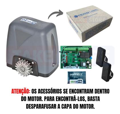 Imagem de Kit Motor Portão Dz Nano Turbo 36 Wifi App Celular Rossi 600kg 3M Cremalheira 220v