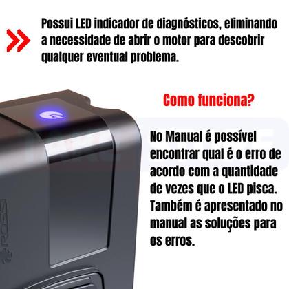 Imagem de Kit Motor Rossi Portão Deslizante Dz Atto Nitro 36 400kg 3s Residencial