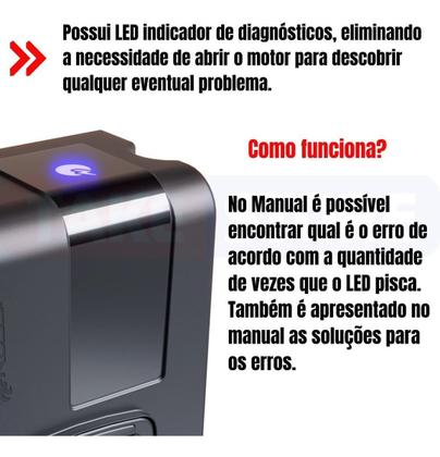 Imagem de Kit Motor Rossi Portão Dz Nano Nitro 36 3Seg Bivolt 650Kg