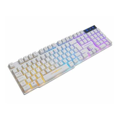 Imagem de Kit Mouse e Teclado Gamer Branco - K-Mex KMW52+MOA8 Rainbow