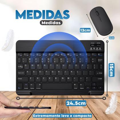 Imagem de Kit Mouse Teclado Magnético Bluetooth Para Lite P610 Tab S6