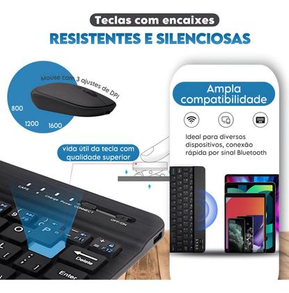 Imagem de Kit Mouse Teclado Magnético Bluetooth Para Lite P610 Tab S6