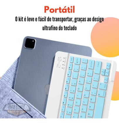 Imagem de Kit Mouse Teclado Magnético Bluetooth Para Tab S6 Lite P610