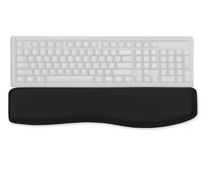 Imagem de Kit Mousepad   Apoio Ergonômico Punho De Teclado Preto