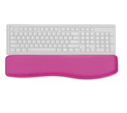Imagem de Kit Mousepad Apoio Ergonômico Teclado Rosa