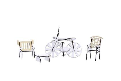 Imagem de Kit Móveis Em Mdf Crem 18 Peças Escala Barbie - Darama