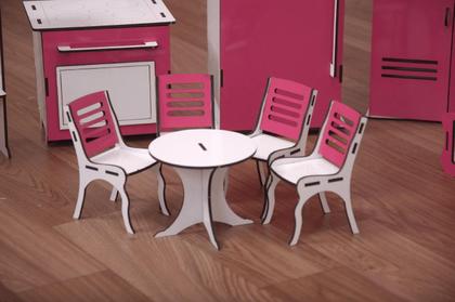 Imagem de Kit Móveis Em Mdf Sonhos 18 Peças Escala Barbie - Darama