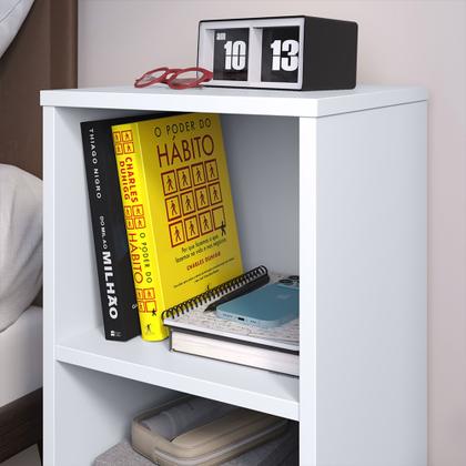 Imagem de Kit Mozão Cabeceira Parise 1,40 + 2 mesa de cabeceira Charme Cor Bege c/ Branco