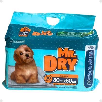 Imagem de Kit Mr. Dry: 2 Tapetes Higiênicos 80X60Cm Com 30 Unidades