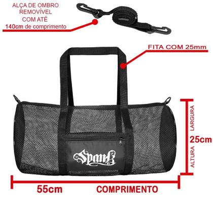 Imagem de Kit Muay Thai Kickboxing CONFY com Bolsa Spank - Preto - 10oz
