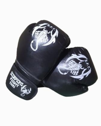 Imagem de Kit Muay Thai Luva Caneleira Bolsa+ Band.Bucal Scorpions Fight Thai