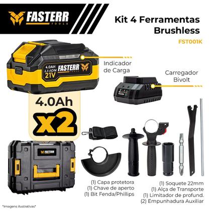 Imagem de Kit Multi Ferramentas A Bateria 4 Em 1 Brushless FST001K