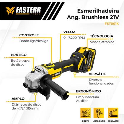 Imagem de Kit Multi Ferramentas A Bateria 4 Em 1 Brushless FST001K