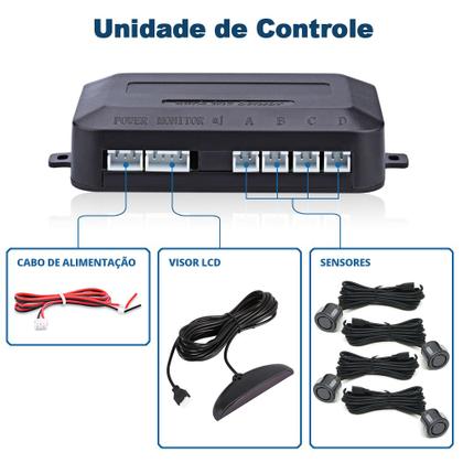 Imagem de Kit Multimídia 1 Din 7 Polegadas + Câmera Ré + Sensor Ré Grafite Cobalt 2011 2012 2013 2014 Espelhamento