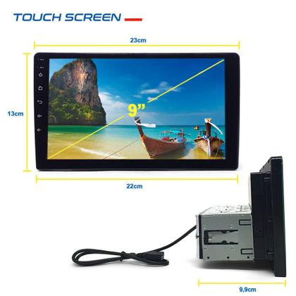 Imagem de Kit Multimídia 1 Din 9 Polegadas + Câmera Ré + Sensor Ré Prata Audi A1 2010 2011 2012 2013 Espelhamento