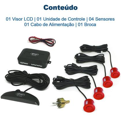 Imagem de Kit Multimídia 1 Din 9 Polegadas + Câmera Ré + Sensor Ré Vermelho Fiat Palio G4 2008 2009 2010 2011 2012 USB Bluetooth