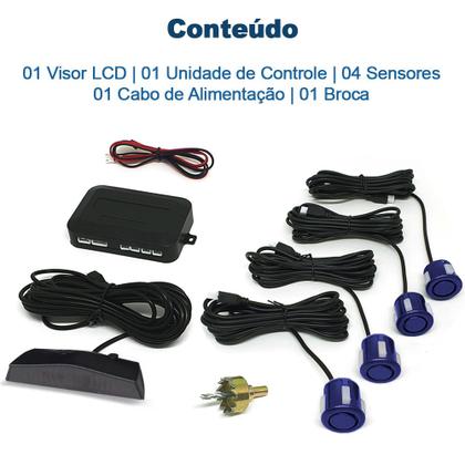 Imagem de Kit Multimídia 1 Din + Câmera Ré + Sensor Ré Azul Corsa 1998 1999 2000 2001 Android Auto Carplay