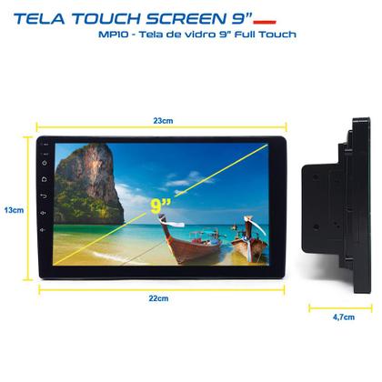 Imagem de Kit Multimídia 9 Polegadas + Câmera Ré + Sensor Ré Prata Hyundai Tucson 2010 2011 2012 2013 USB Bluetooth