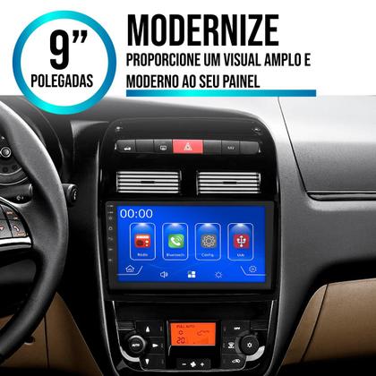 Imagem de Kit Multimídia 9 Polegadas MP5 Fiat Linea 2009 a 2014 + Câmera de Ré
