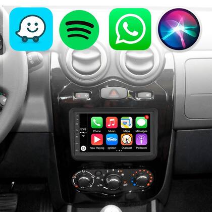 Imagem de Kit Multimidia Android 7 polegadas Renault Logan 2011 a 2024 CarPlay Câmera 