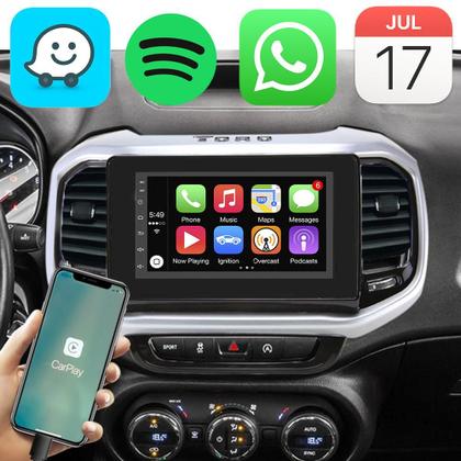 Imagem de Kit Multimidia Android 7 Polegadas Toro 2016 a 2023 CARPLAY/Android Auto + Câmera e Moldura
