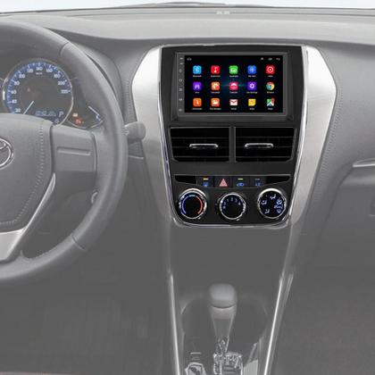 Imagem de Kit Multimidia Android 7 Polegadas Yaris 2018 a 2024 + Câmera e Moldura