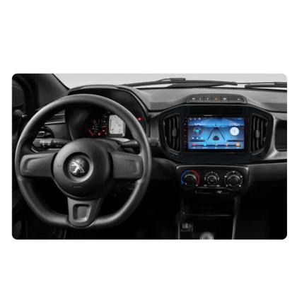 Imagem de Kit Multimídia Android 7" Strada Fiorino Partner Mobi CarPlay Câmera Sensor Moldura