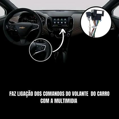 Imagem de Kit Multimídia Android 9" Onix 2020 2022 CarPlay Moldura Câmera Ré Sensor Estacionamento