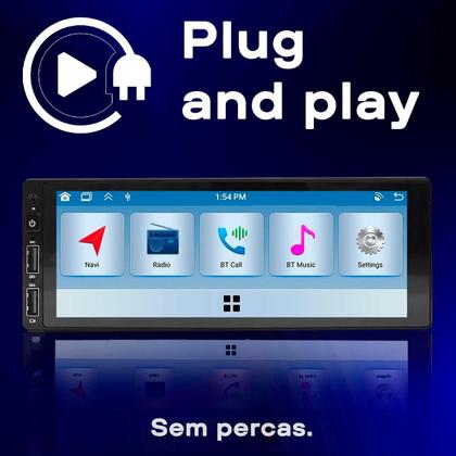 Imagem de Kit Multimidia Android Agile 2010-2014 1 Din 2-32Gb Gps