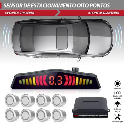 Imagem de Kit Multimídia Android + Câmera Ré + Sensor Dianteiro Traseiro Prata Golf 2014 2015 2016 Bluetooth 7 Polegadas