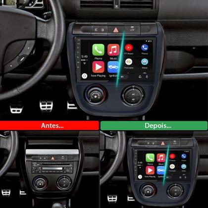 Imagem de Kit Multimidia Android Carplay Fox 2003 a 2009 9 Polegadas + Câmera e Moldura