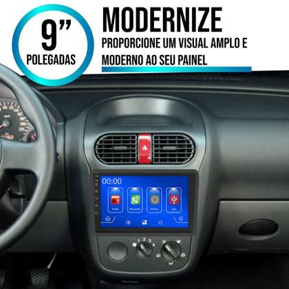 Imagem de Kit Multimidia Carplay 9 Polegadas Corsa Montana 2002 - 2012 MP5 BT + Câmera