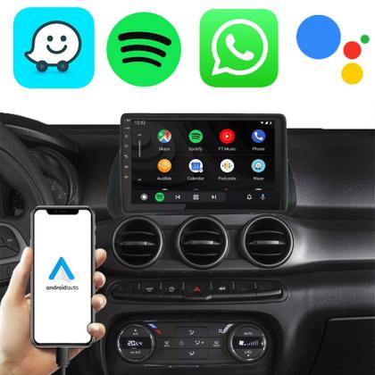 Imagem de Kit Multimidia Carplay Argo e Cronos 2018 19 20 21 22 2023 9" CarPlay Android Auto Waze Google Assistente e Siri