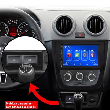 Imagem de Kit Multimídia Carplay Gol Saveiro G5 2008-2012 7 Pol MP5 + Câmera de ré