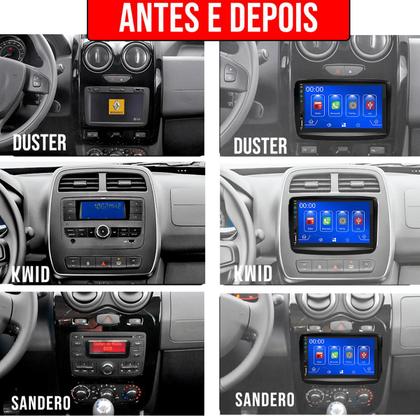 Imagem de Kit Multimídia Carplay Logan Duster Sandero 7 Pol MP5 Touch-screen + Câmera de ré