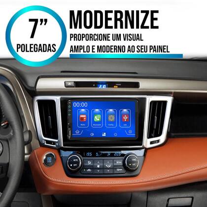 Imagem de Kit Multimídia Carplay Rav4 2013-2018 7 Pol MP5 Touch-Screen + Câmera de ré