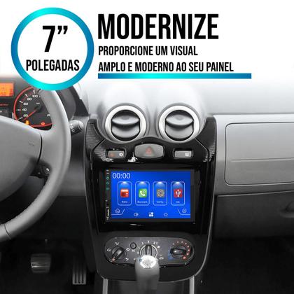 Imagem de Kit Multimídia Carplay Sandero Logan 2012-2014 7 Pol MP5 Touch-Screen + Câmera de ré