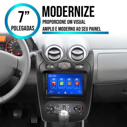Imagem de Kit Multimídia Carplay Sandero Logan 2012-2014 7 Pol MP5 Touch-Screen + Câmera de ré