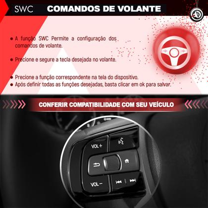 Imagem de kit multimidia com espelhamento bluetooth e carplay+ moldura de 7 polegadas + camera de ré