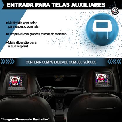 Imagem de kit multimidia e moldura captiva + chicote especifico plug and play e interface comando de volante