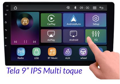 Imagem de Kit Multimidia Gol Voyage Saveiro G7 2017 / 2025 9 Pol Carplay AndroidAuto BT USB FM - Roadstar 7009BR