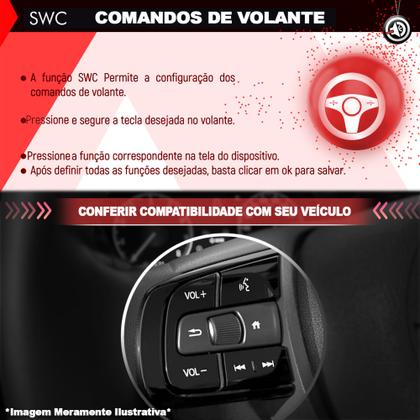 Imagem de kit multimidia mp5 com bluetooth e espelhamento + moldura de 7 polegadas + camera de ré