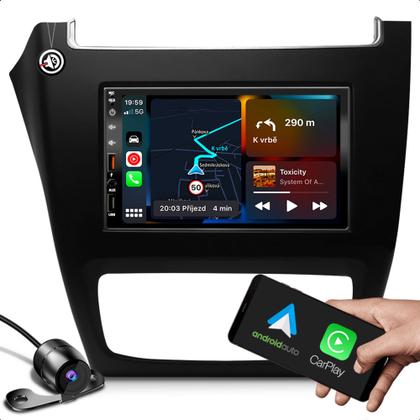 Imagem de kit multimidia mp5 com bluetooth espelhamento e carplay + moldura de 7 polegadas + camera de ré