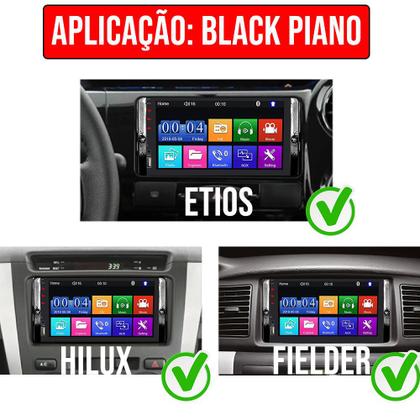Imagem de Kit Multimídia Mp5 Corolla Rav Filder Hilux Etios 7 Polegadas Espelhamento Android e IOS USB