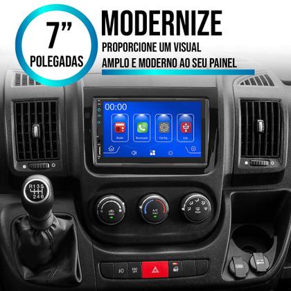 Imagem de Kit Multimídia Mp5 Ducato 2018-2021 Tela 7 Pol Touch Carplay + Câmera de ré
