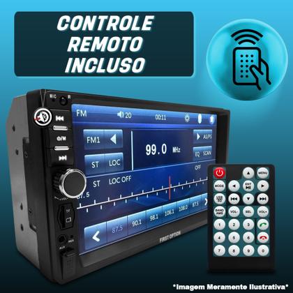 Imagem de kit multimidia mp5 e moldura captiva + chicote especifico plug in play interface comando de volante