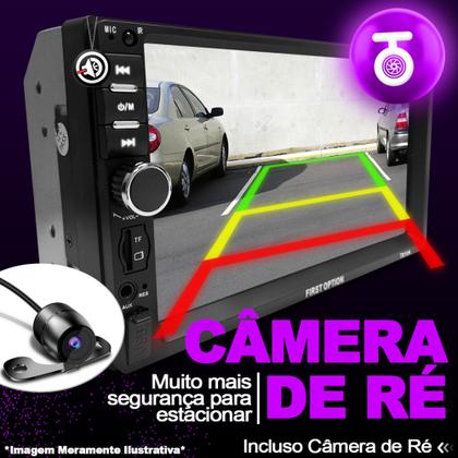 Imagem de kit multimidia mp5 e moldura captiva + chicote especifico plug in play interface comando de volante