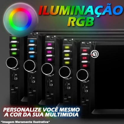 Imagem de kit multimidia mp5 e moldura captiva + chicote especifico plug in play interface comando de volante