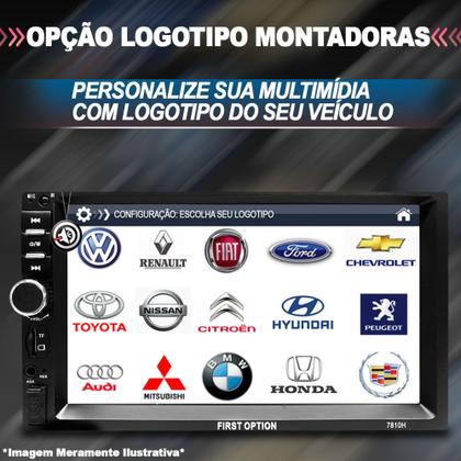 Imagem de kit multimidia mp5 e moldura captiva + chicote especifico plug in play interface comando de volante