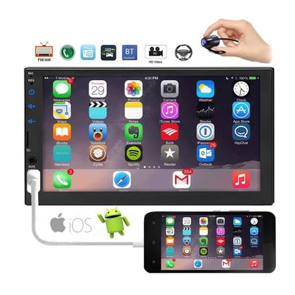 Imagem de Kit Multimídia Mp5 Lifan 320 2010 2011 2012 7 Polegadas Espelhamento Android e IOS USB SD Bt